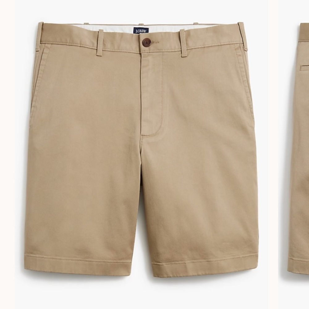J crew khaki 9" flex chino short